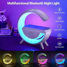 Load image into Gallery viewer, شاحن لاسلكي و مكبر صوت بلوتوث مع اضاءة متعددة الألوان