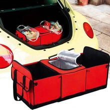 Load image into Gallery viewer, منظم تخزين حقيبة السيارة 3 أقسام متعددة الأغراض القابل للطي