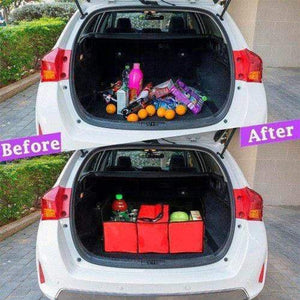 منظم تخزين حقيبة السيارة 3 أقسام متعددة الأغراض القابل للطي